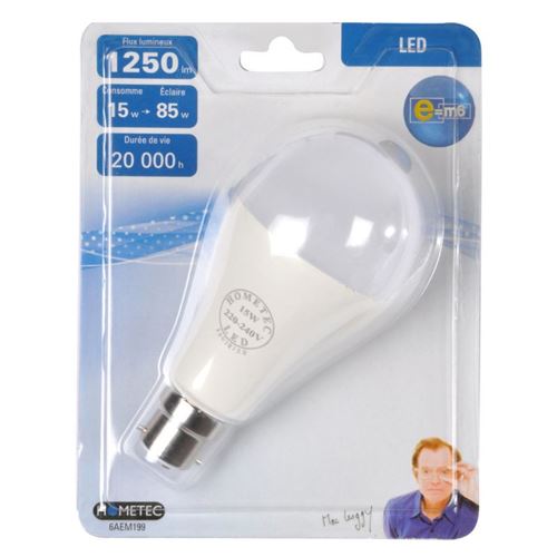 Paris Prix - Ampoule Led B22 standard 15w 13cm Blanc