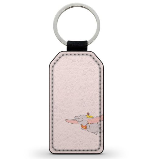 Porte-Cle Noir en Simili Cuir Leather Disney Dumbo