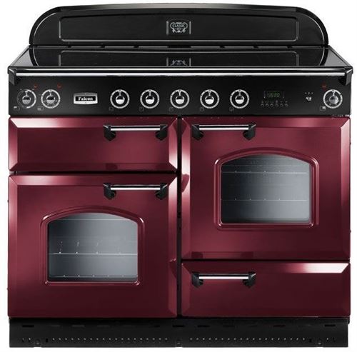 Falcon Classic 110 - Cuisinière (four à deux étages) - intégrable - largeur : 110 cm - profondeur : 60.8 cm - hauteur : 90.5 cm - avec système auto-nettoyant - airelle rouge