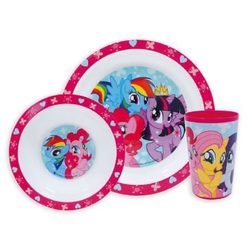 My little pony ensemble lunch assiette - verre - bol fun house 005333