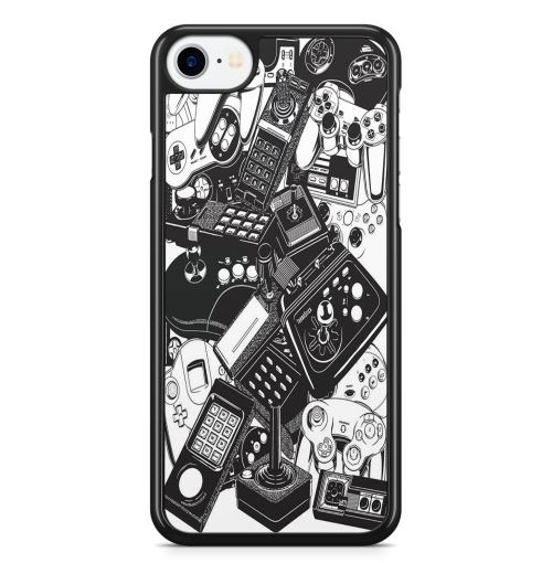 Coque Fifrelin Noire pour iPhone 5C Consoles de jeux N64 PS1 PS2 Gamecube Wii