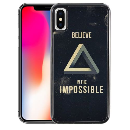 Coque pour iPhone XS believe impossible