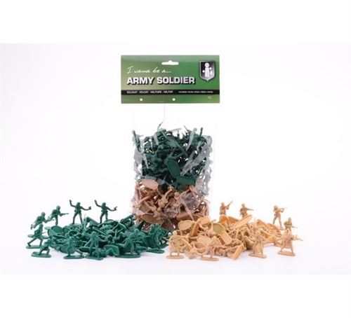 Johntoy Army Soldier 100 soldats vert / brun 5cm