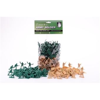 Johntoy Army Soldier 100 soldats vert / brun 5cm - 1