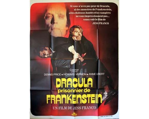 Dracula Prisonier de Frankenstein / A RESTAURER AFFICHE CINEMA ORIGINALE
