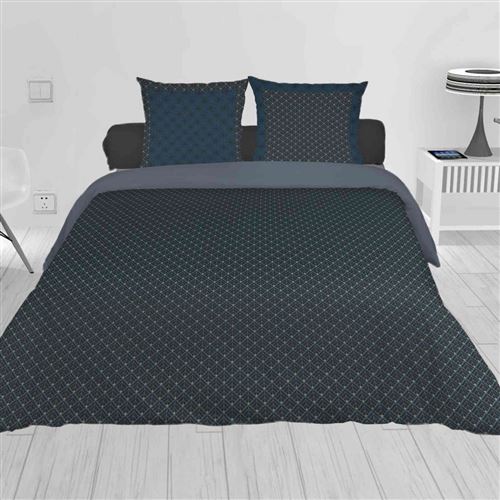 Parure de lit Lorenzo bleu 240x220 cm