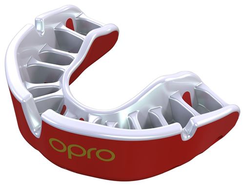Opro mors de sport Self-Fit GEN4 or unisexe rouge / blanc
