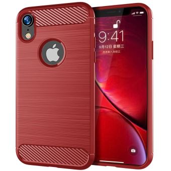 Coque Silicone TPU Anti-choc Pour IPhone XR - Motif Cuir, Couleur Noir - Marque EbestStar