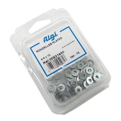 Rondelle plate acier diam 4x10 (blister de 70) (00821600) -algi-