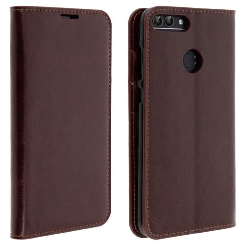 Étui Huawei P Smart Housse Folio Cuir Support Vidéo marron