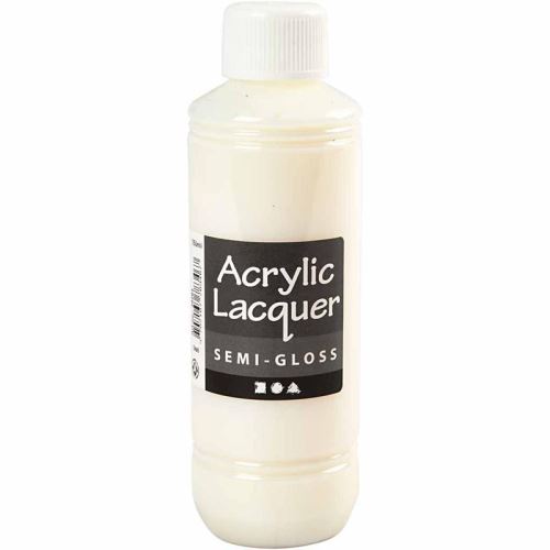 Creotime vernis acrylique 250 ml transparent, semi-brillant
