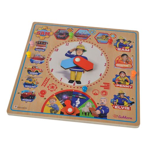 Eichhorn horloge en cuir Pompier Sam bois 30 cm