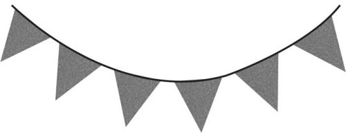 Haza Original pendule pailleté 6 m noir