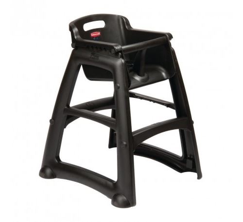 Chaise haute très robuste noire rubbermaid