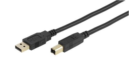 Vivanco Câble USB 2.0, USB A mâle USB B mâle Contacts or 5 m Schwarz