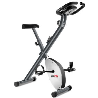 Velo D Appartement Pliable Statique Unisexe Adulte Gris Metallise Avec Frein Magnetique Reglable Et Cardiofrequencemetre Fitfiu Fitness Velos De Cardio Training Achat Prix Fnac