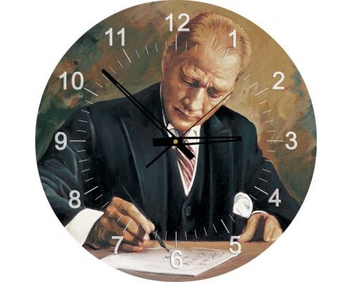 Puzzle 570 Pièces : Puzzle Horloge - Ghazi Mustafa Kemal Atatürk travaillant (Pile non fournie), Art Puzzle