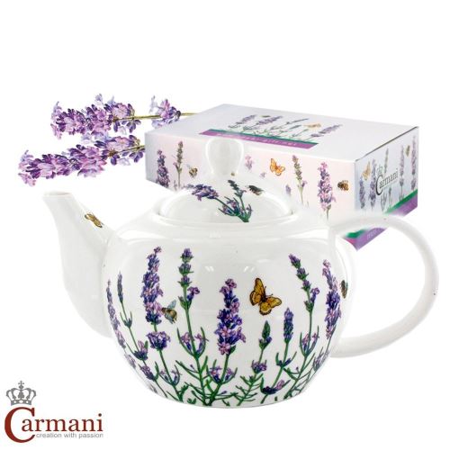 CARMANI - Porcelaine café ou bouilloire a thé décorées avec le theme de la lavande
