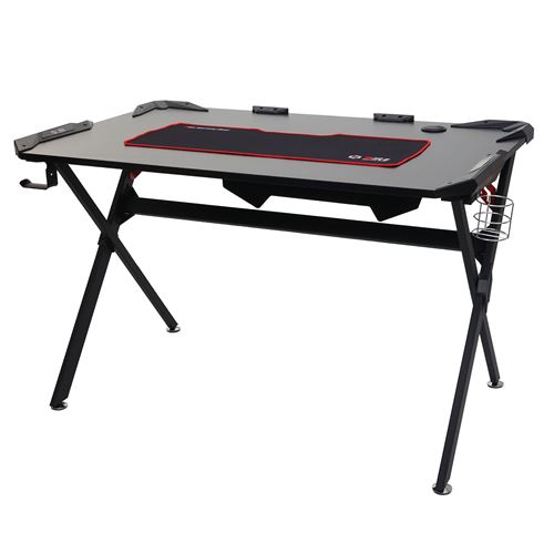 Bureau MENDLER HWC-F11, table d'ordinateur, bureau de jeunesse, jeu en ligne, 120x75cm noir