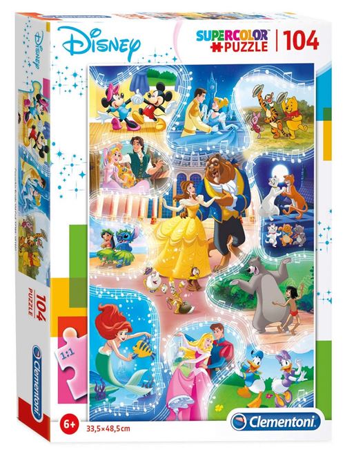 Clementoni puzzle Disney junior 35,5 x 48,5 cm 104 pièces
