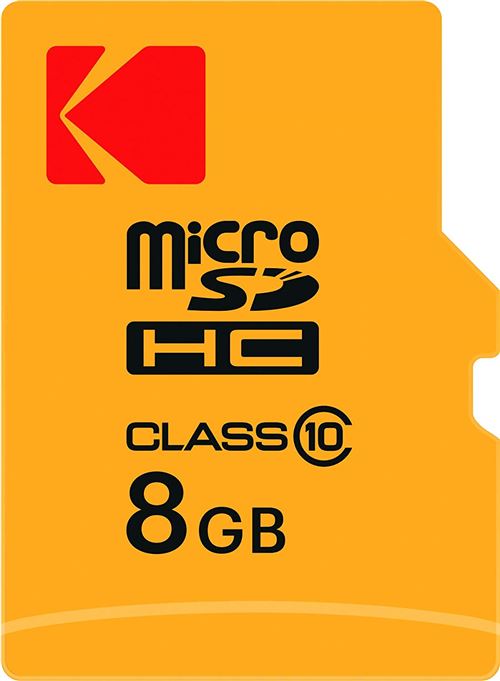 Kodak - Carte mémoire flash (adaptateur microSDHC - SD inclus(e)) - 8 Go - Class 10 - micro SDHC