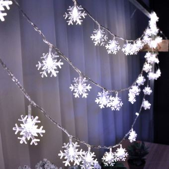 1€72 sur Guirlande Lumineuse 2M LED avec 20 LED Flocon de neige pour Noël  Soirée Maison Jardin, Blanc [Batterie alimenté] - Guirlande de Noël - Achat  & prix