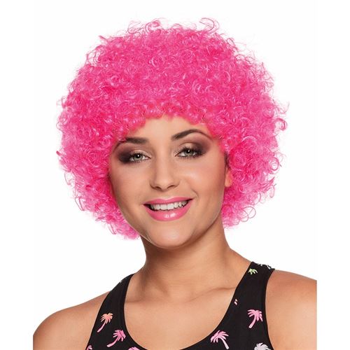 perruque pop rose vif adulte - Coloris : Rose85840