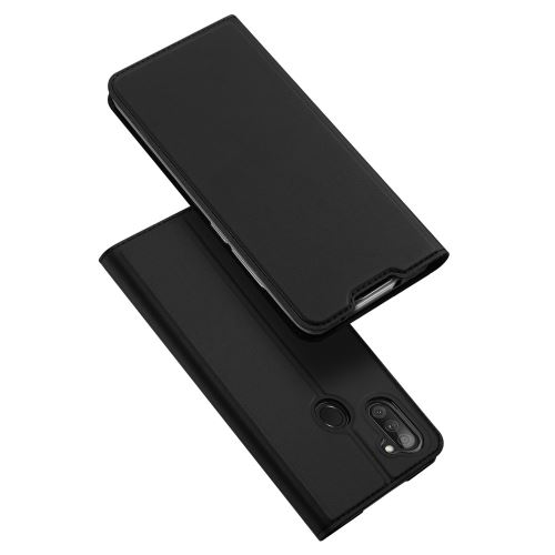 Etui en PU avec porte-carte noir pour votre Samsung Galaxy M11