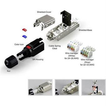 Connecteur Male Rj45 Stp Cat 6a Premium Cables Reseau Achat Prix Fnac