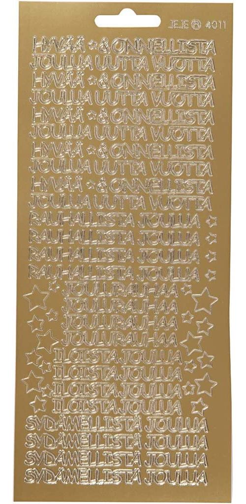 Creotime autocollants en aluminium Hyvaa Onnelista 50 pièces d'or