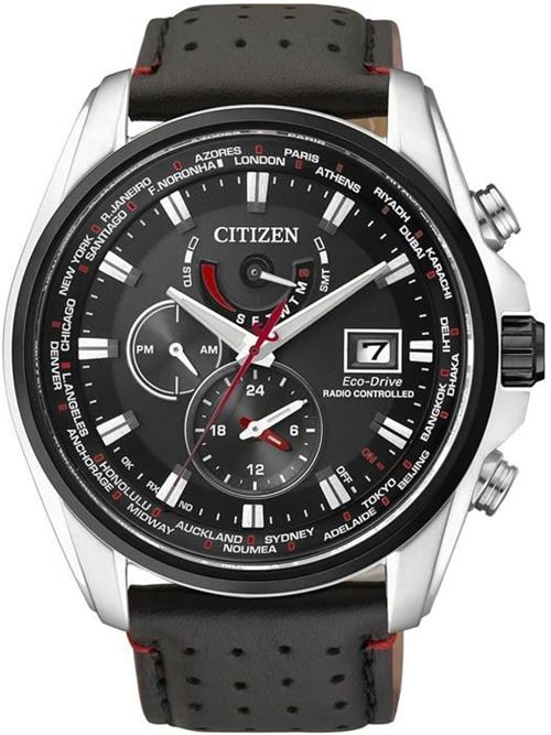 Montre - CITIZEN - AT9036-08E - Eco-Drive - Noir - Quartz - Bracelet en cuir