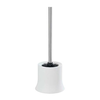 Ensemble brosse WC Basic - Blanc - D 14 x H 38 cm - 1