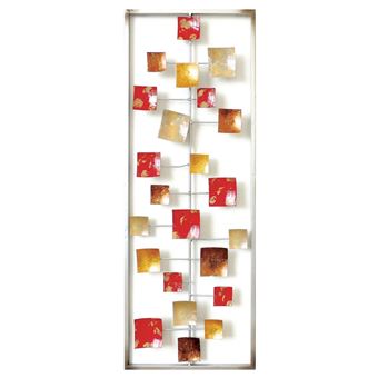 48 60 Sur Homemania Decoration Murale Holly Wall Art Wall Geometrique Pour Salon Chambre Multicolore En Metal 28 6 X 3 2 X 74 3 Cm Achat Prix Fnac