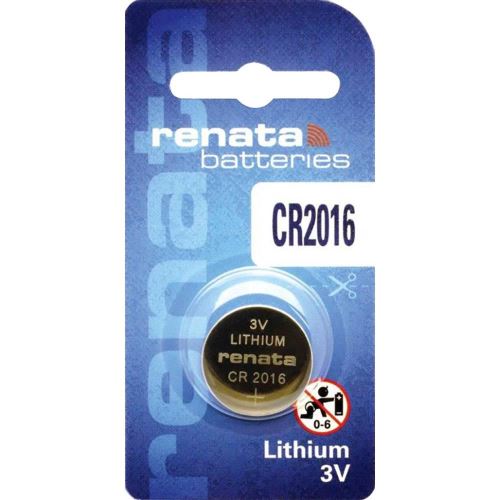 Blister de 1 Pile bouton lithium CR2016 3V 90mAh