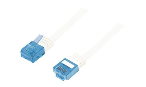 LogiLink - Verbindingskabel - RJ-45 (M) naar RJ-45 (M) - 10 m - UTP - CAT 5e - gevormd, vlak - wit