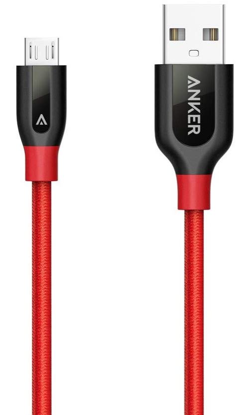PowerLine+ Câble Micro USB [30 cm] Le Câble Haut de Gamme en Fibres d'Aramide & Nylon Double Tressage