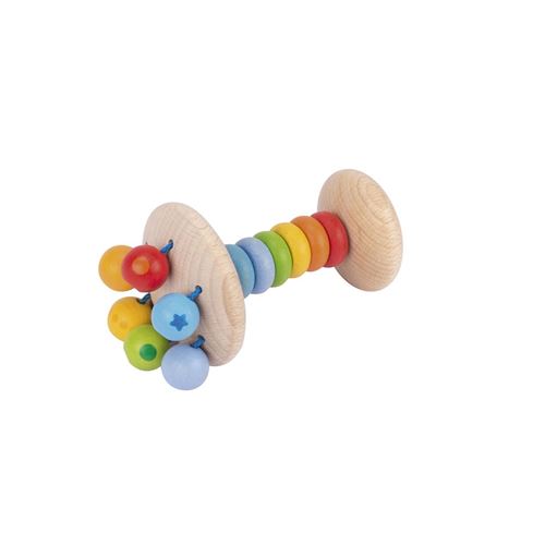Heimess BOIS BITE Anneau Hochet RAINBOW 11CM