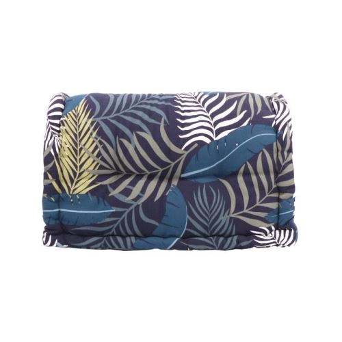 Dossier cale-reins 100% coton imprimé JUNGLE 60xH35x22/11cm - Bleu