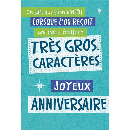 Draeger La Carterie Carte Comique Joyeux Anniversaire Multicolore Carte De Vœux Achat Prix Fnac