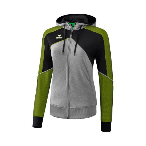Veste training à capuche femme Erima Premium One 2.0 48 Gris