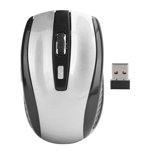 Non Communiqué Argent Souris Sans Fil De Jeux Optiques Avec Dpi