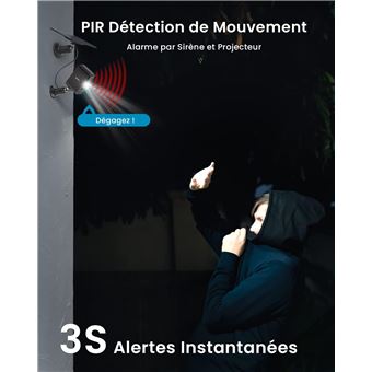 IeGeek 2K Caméra Surveillance 2PCS WiFi Exterieure Sans Fil Batterie