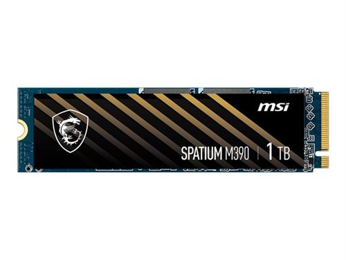 MSI SPATIUM M390 - SSD - gecodeerd - 1 TB - intern - M.2 2280 - PCIe 3.0 x4 (NVMe) - 256-bits AES