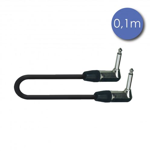 Power Acoustics Cab 2192 - Câble 0,1m - JACK COUDE MONO Mâle - JACK COUDE MONO Mâle