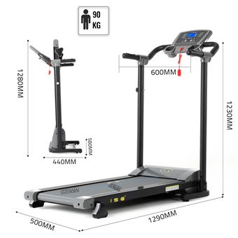 Tapis De Course Pliable électrique Novonova - Moteur 2.0HP, écran LED, 12 Programmes