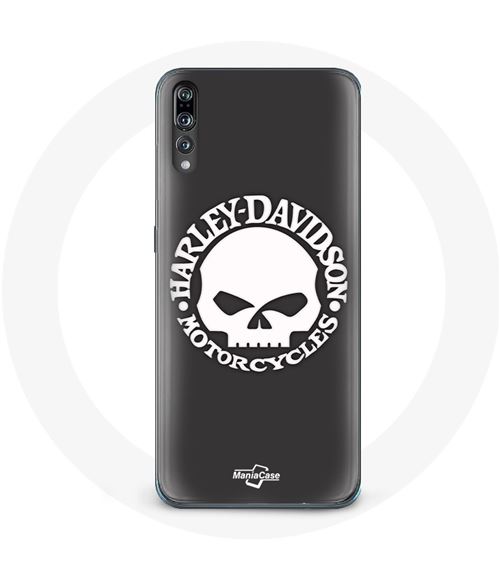 Coque pour Huawei p20 Harley Davidson Motors Tete de mort Maniacase