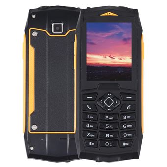 Téléphone Incassable Étanche Antichoc Écran 2.4 Pouces Batterie 2000mAh Dual SIM Jaune YONIS - 1