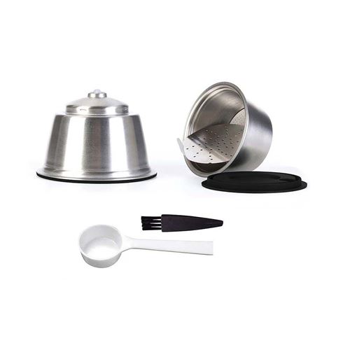 Non Communiqué Argent Capsule À Café Réutilisable En Acier - Compatible Dolce Gusto