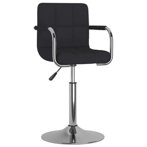 Non Communiqué Noir Chaise De Salle À Manger Tissu