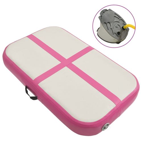 Tapis de gymnastique gonflable avec pompe 60 x 100 x 20 cm PVC Rose